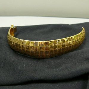 Vintage Italy 925 Sterling Silver gld color Retro Style Deco Bracelet Never Worn